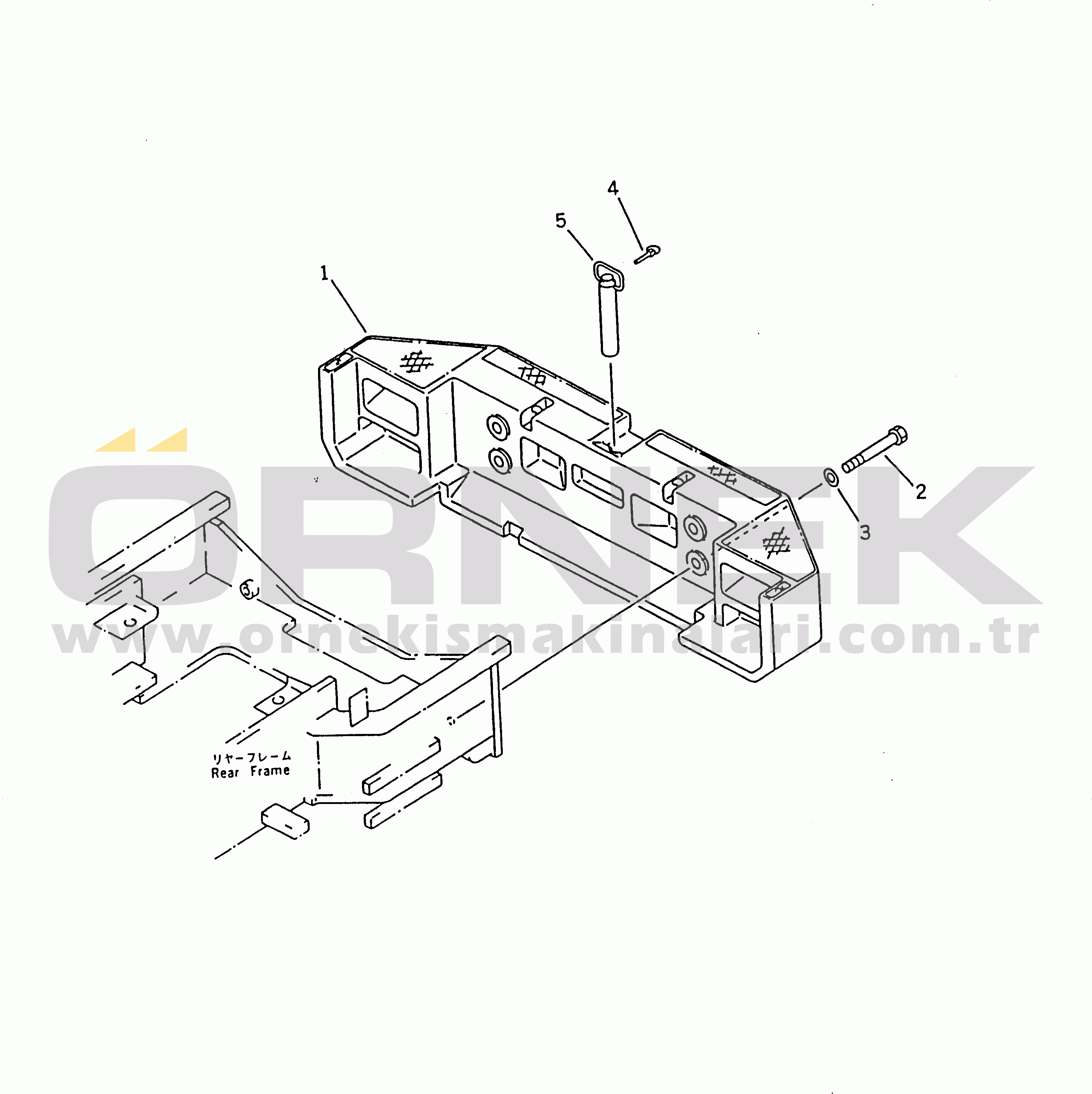 Komatsu WA700-1 S/N 10001-UP (-50cent. Spec.) COUNTER WEIGHT
