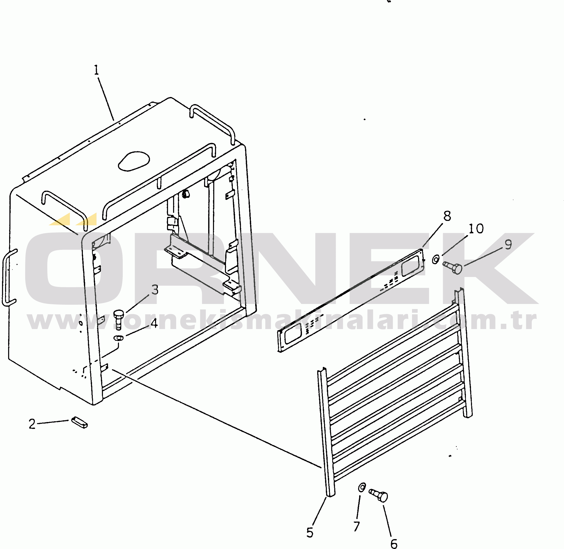 Komatsu WA700-1 S/N 10001-UP (-50cent. Spec.) RADIATOR GUARD