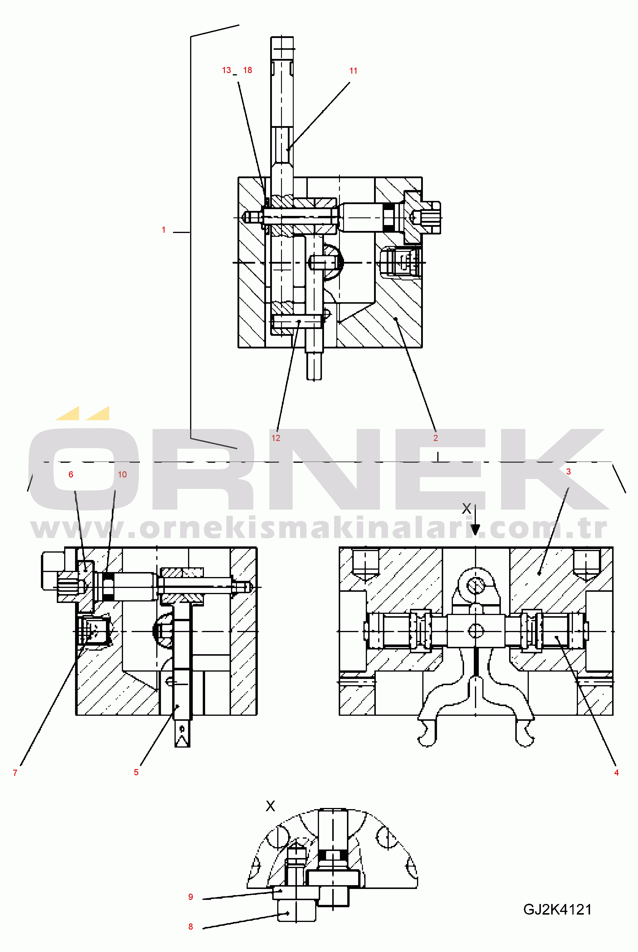 Komatsu WA70-5 S/N H50051 - UP AXIAL PISTON PUMP, WITH SPEED CONTROL