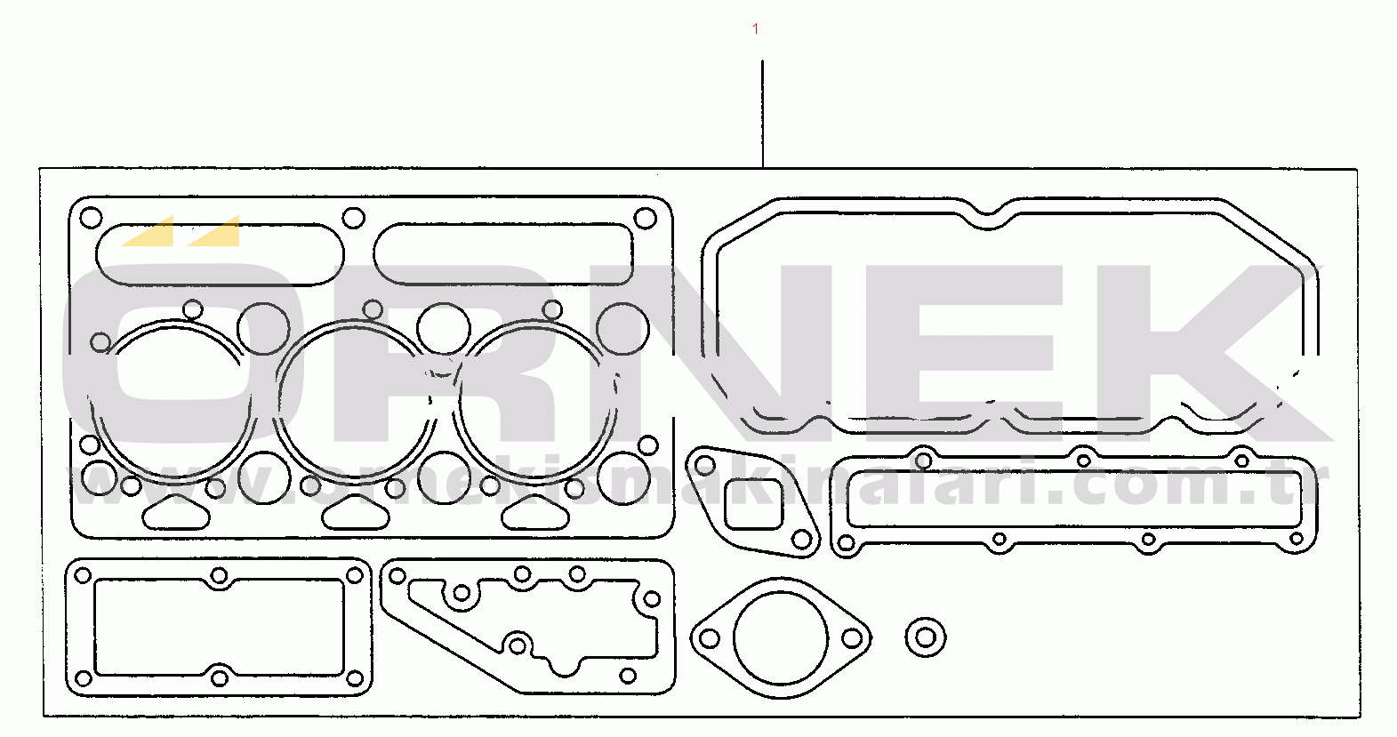 Komatsu WA75-1 (15F) S/N 371320051 and UP GASKET KIT, CYLINDER HEAD