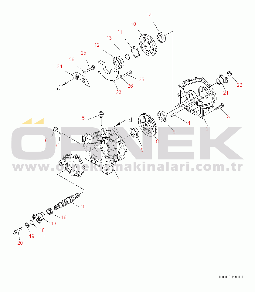 Komatsu WA80-3 S/N 10001-UP (Cab Spec.) TRANSFER (INNER PARTS¤ 1/2)(#13146-)