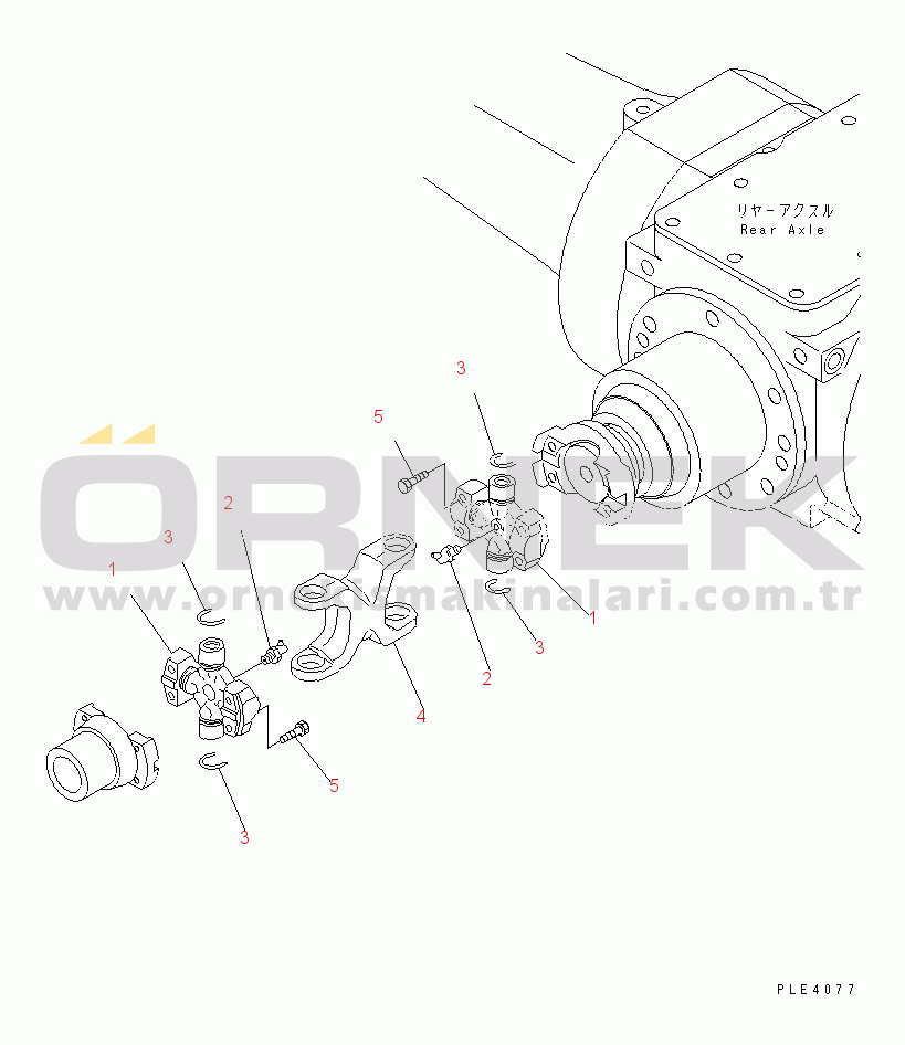 Komatsu WA80-3 S/N 10001-UP (Cab Spec.) DRIVE SHAFT (REAR)