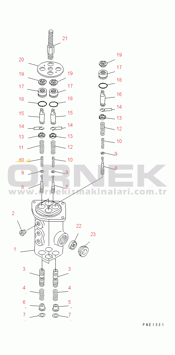 Komatsu WA800-1-13 S/N 10001-UP P.P.C. VALVE(#10501-)