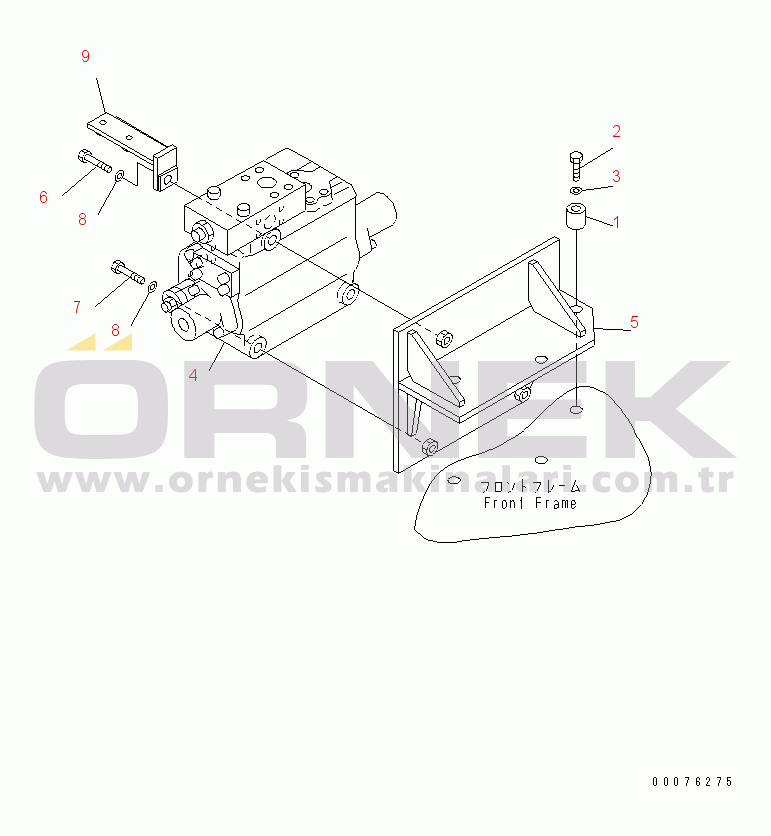 Komatsu WA900-3 S/N 50001-UP STEERING VALVE (VALVE AND MOUNTING PARTS)(#50095-)