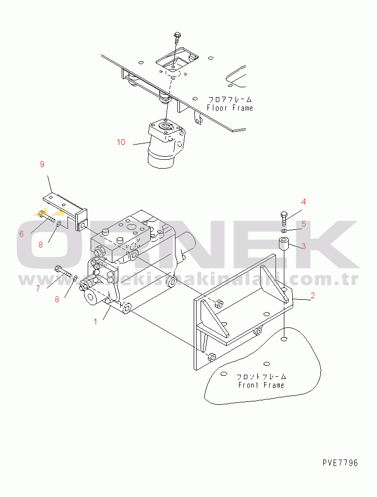 Komatsu WA900-3 S/N 50001-UP STEERING VALVE (VALVE AND MOUNTING PARTS)
