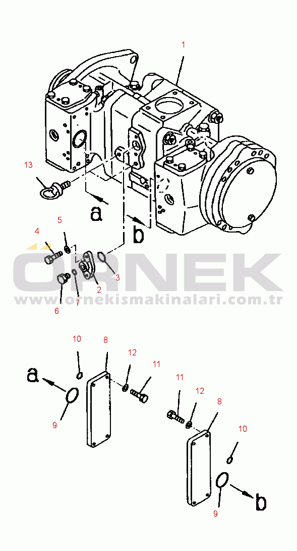 Komatsu WA900-1L S/N A20001-A20007 FIG NO. 6031 SWITCH PUMP (1/4)