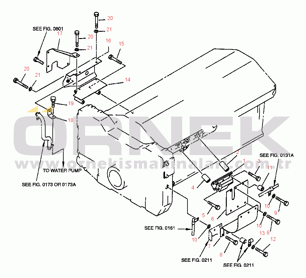 Komatsu WA900-1L S/N A20001-A20007 FIG NO. 0408A FUEL PUMP LINKAGE (2/3)