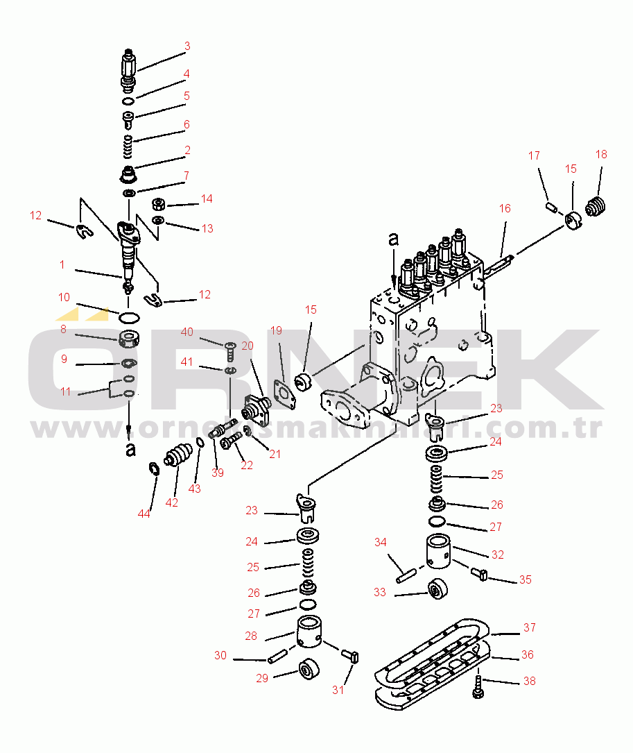 Komatsu WA900-1L S/N A20001-A20007 FIG NO. 0452B FUEL PUMP (PUMP L.H.) (2/2)