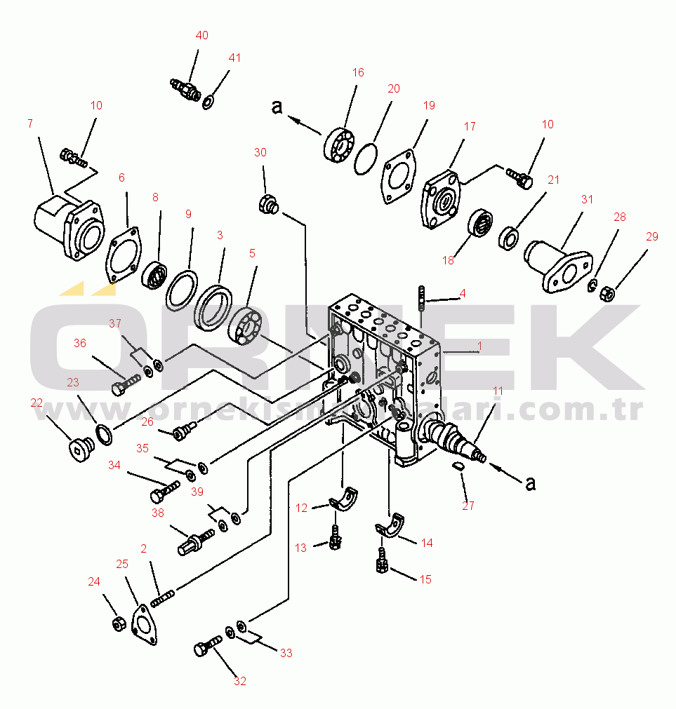 Komatsu WA900-1L S/N A20001-A20007 FIG NO. 0453B FUEL PUMP (PUMP R.H.) (1/2)