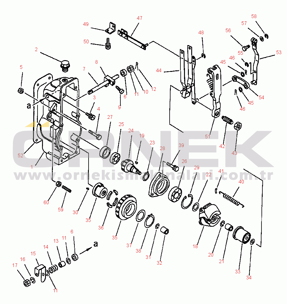Komatsu WA900-1L S/N A20001-A20007 FIG NO. 0461B FUEL PUMP L.H. (GOVERNOR) (1/2)