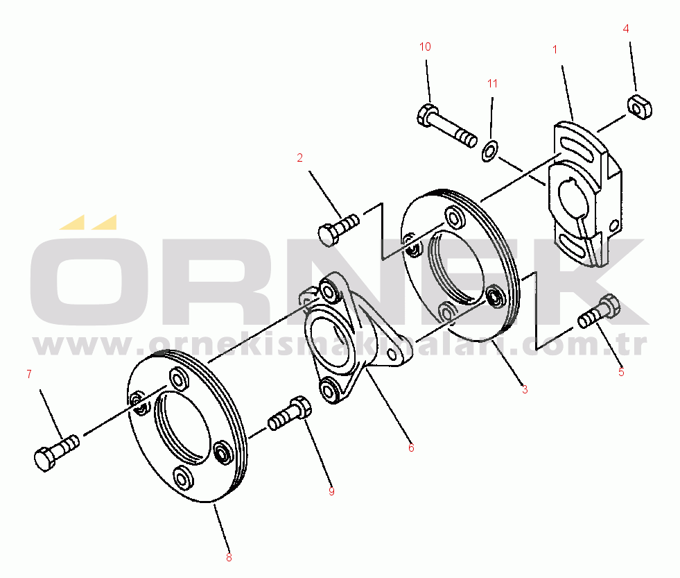 Komatsu WA900-1L S/N A20001-A20007 FIG NO. 0471 FUEL PUMP COUPLING (L.H.)