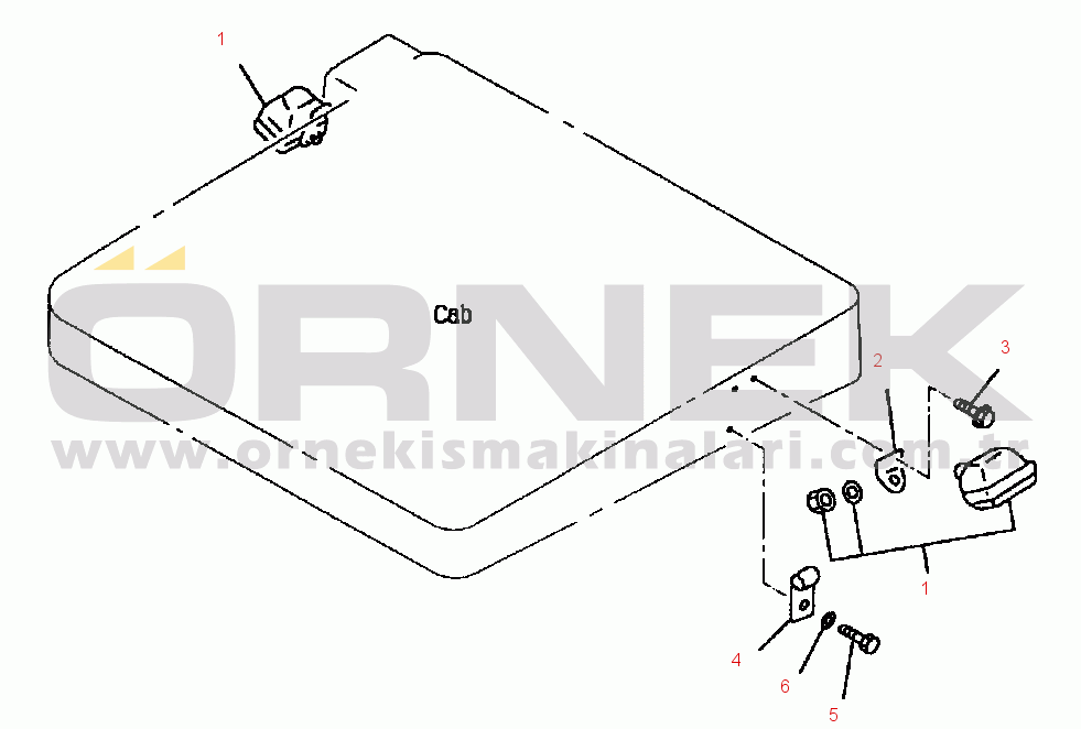 Komatsu WA900-1LC A20008-UP FIG NO. 1701 ELECTRICAL SYSTEM (WORKING LAMP)