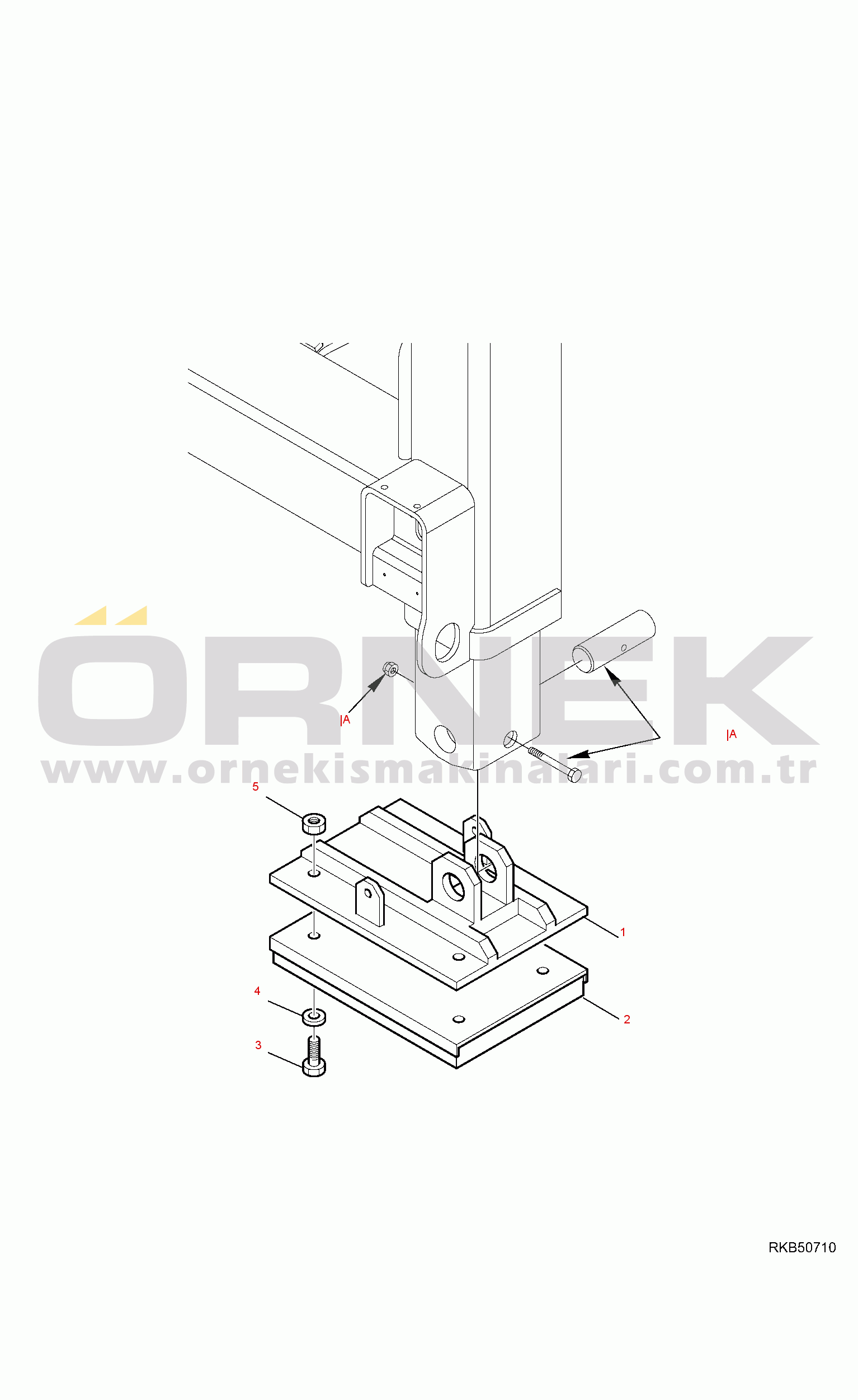 Komatsu WB97R-5E0 S/N F80003-UP OUTRIGGER FOOT (RUBBER)
