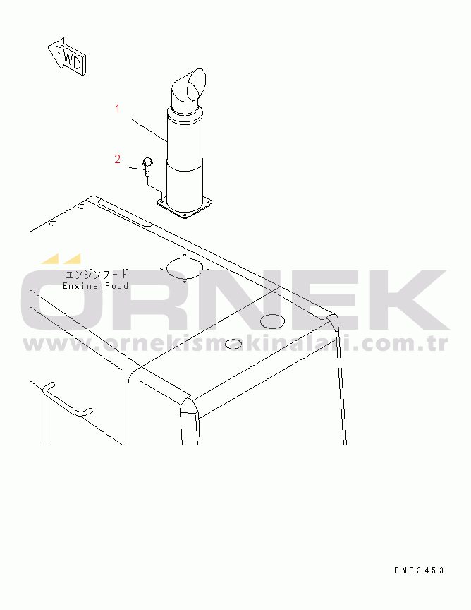 Komatsu WD500-3 S/N 50001-UP EXHAUST SYSTEM