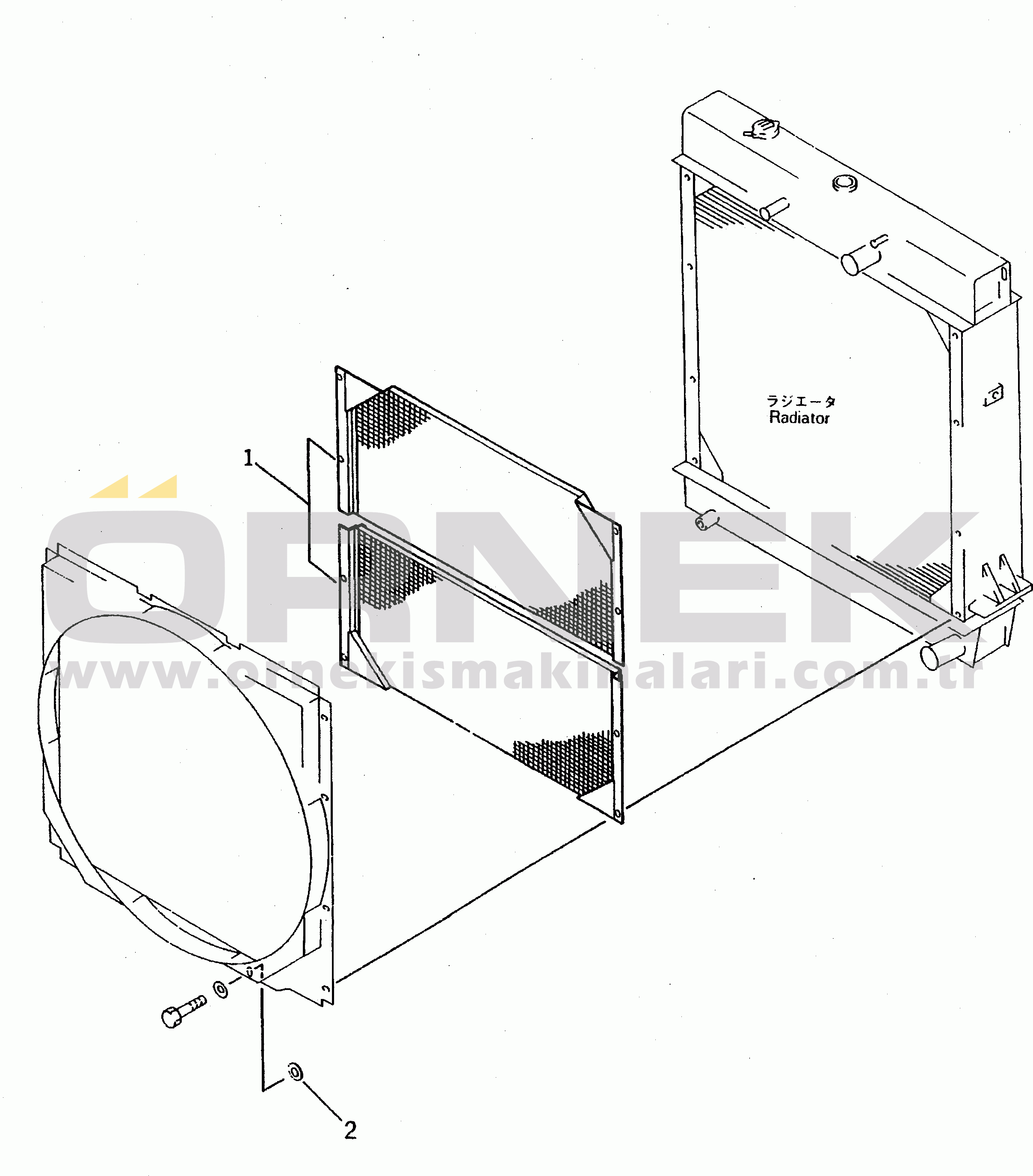 Komatsu WD500-3 S/N 50001-UP RADIATOR (DUST AND DIRT PROTECTOR)