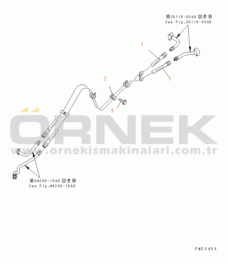 Komatsu WD500-3 S/N 50001-UP COOLING (STEERING OIL COOLER LINE)