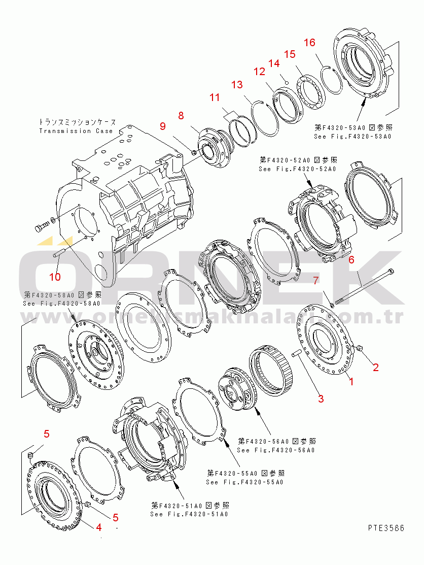 Komatsu WD500-3 S/N 50001-UP TRANSMISSION (TRANSMISSION CAGE)