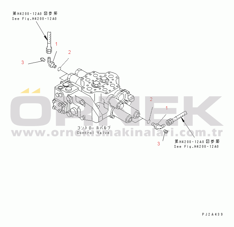 Komatsu WD500-3 S/N 50001-UP HYDRAULIC MAIN VALVE (CONNECTING PARTS)
