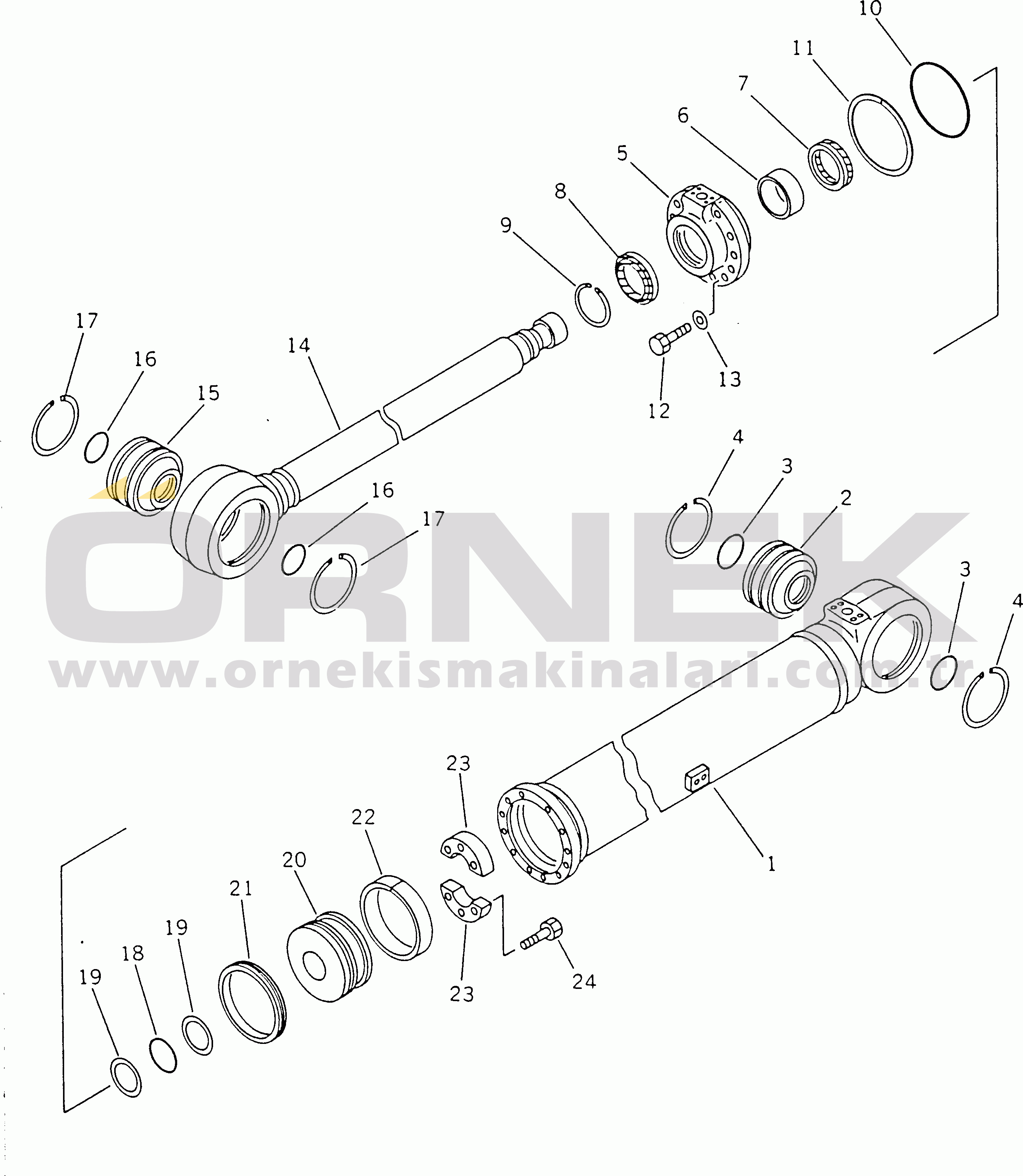 Komatsu WD600-1H S/N 10001-UP (-50cent. Stan.) LIFT CYLINDER