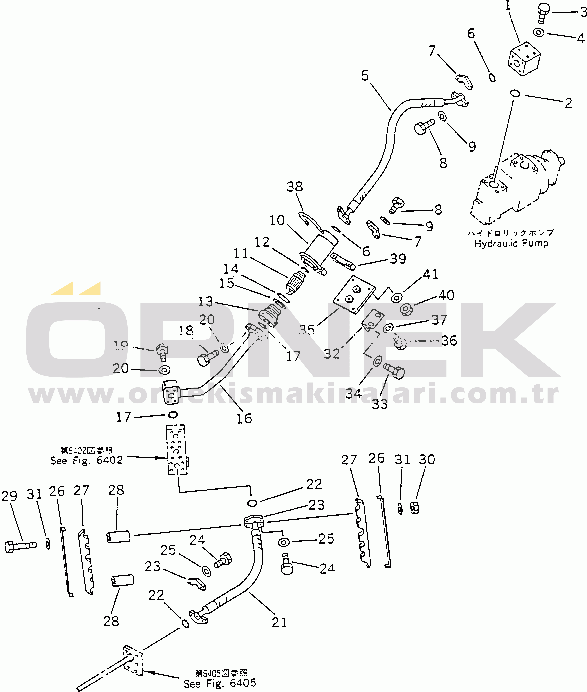 Komatsu WD600-1H S/N 10001-UP (-50cent. Stan.) HYDRAULIC PIPING (3/9)