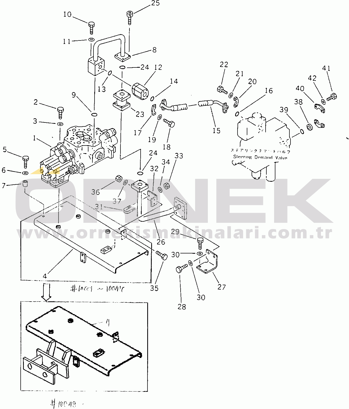 Komatsu WD600-1H S/N 10001-UP (-50cent. Stan.) HYDRAULIC PIPING (5/9)