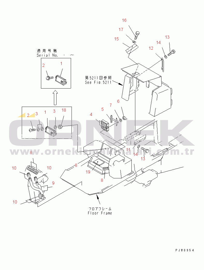 Komatsu WD600-1 S/N 10001-UP AIR CONDITIONER (NIPPON DENSO) (4/4) (AIR CONDITIONER RELATED    PARTS) (R134A)(#.-)