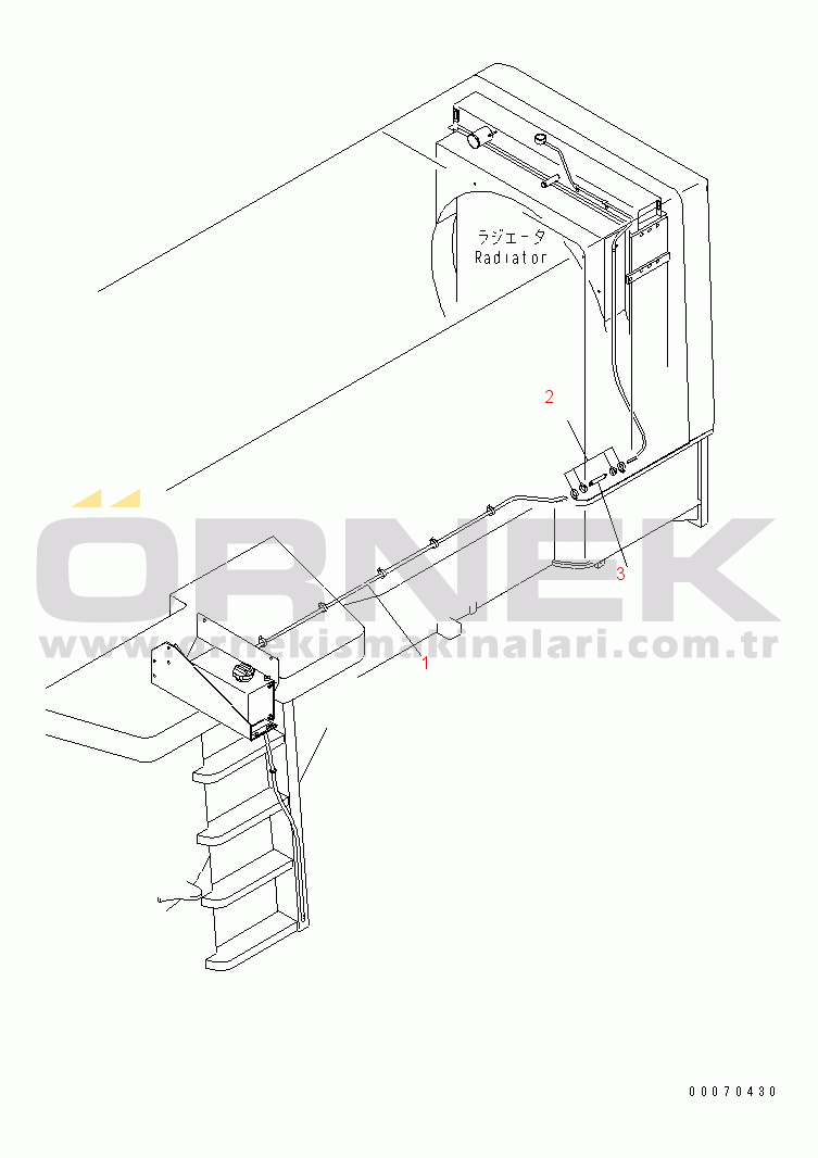 Komatsu WD600-3 S/N 50001-UP RADIATOR (SUB TANK PIPING)(#50093-)