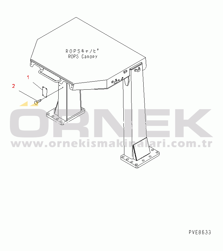 Komatsu WD600-3 S/N 50001-UP PLATES (ROPS CANOPY) (CHINESE)