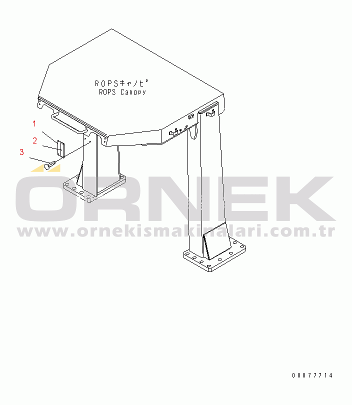Komatsu WD600-3 S/N 50001-UP PLATES (ROPS CANOPY) (FRENCH)(#50064-)