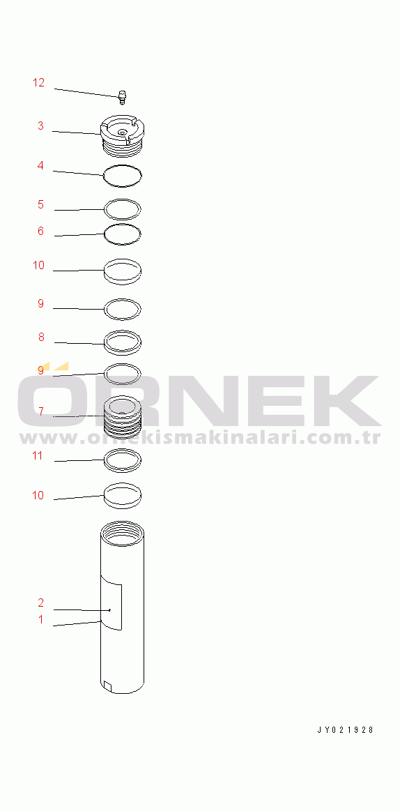 Komatsu WD600-3 S/N 50001-UP ACCUMULATOR (FOR BRAKE)(#50001-50273)