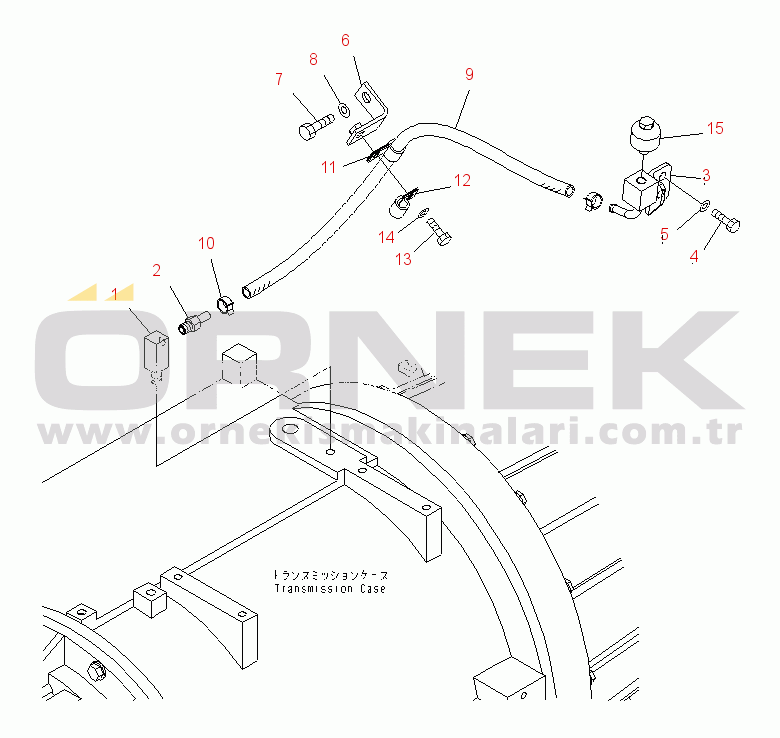 Komatsu WD600-6 S/N 55001-55003 TORQUE CONVERTER AND TRANSMISSION (BREATHER)(#55001-)
