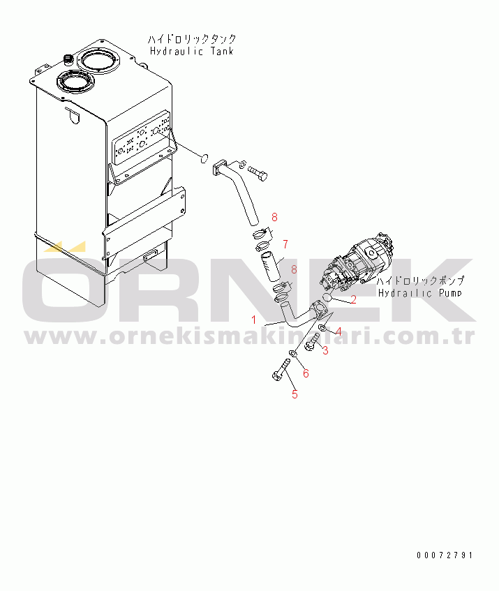 Komatsu WD600-6 S/N 55001-55003 TORQUE CONVERTER AND TRANSMISSION (SUCTION LINE) (2/2)(#55001-)