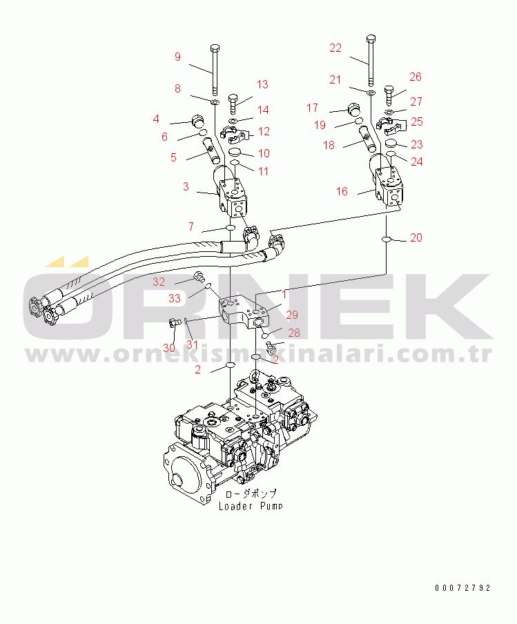 Komatsu WD600-6 S/N 55001-55003 TORQUE CONVERTER AND TRANSMISSION (DELIVERY LINE) (WITH IN-LINE FILTER) (1/2)(#55001-)