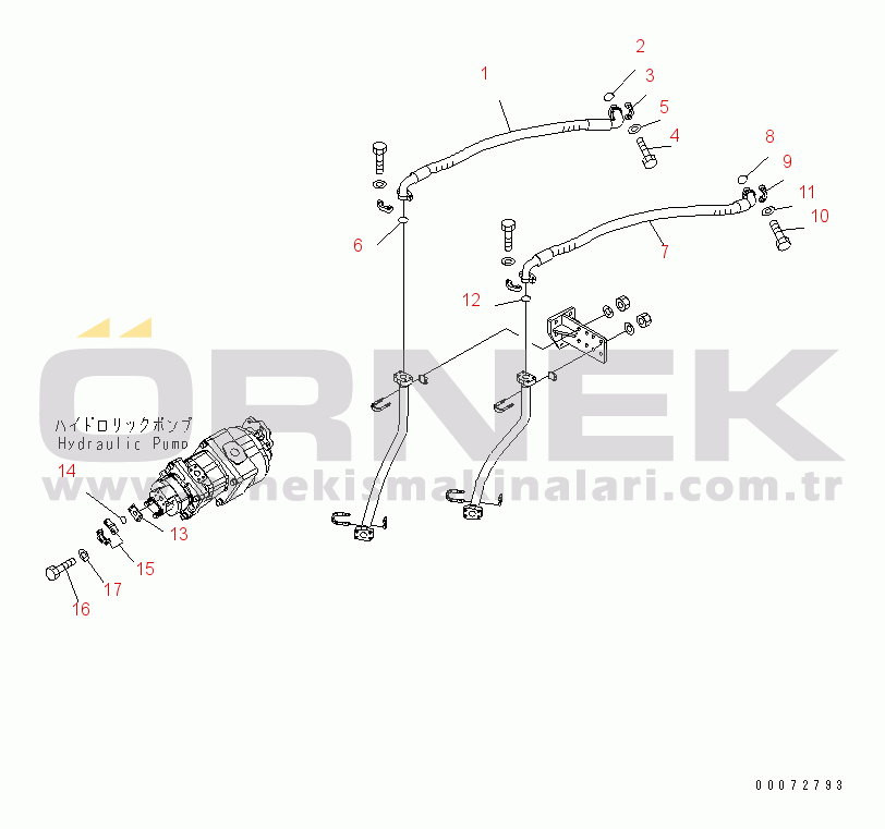 Komatsu WD600-6 S/N 55001-55003 TORQUE CONVERTER AND TRANSMISSION (DELIVERY LINE) (WITH IN-LINE FILTER) (1/2)(#55001-)