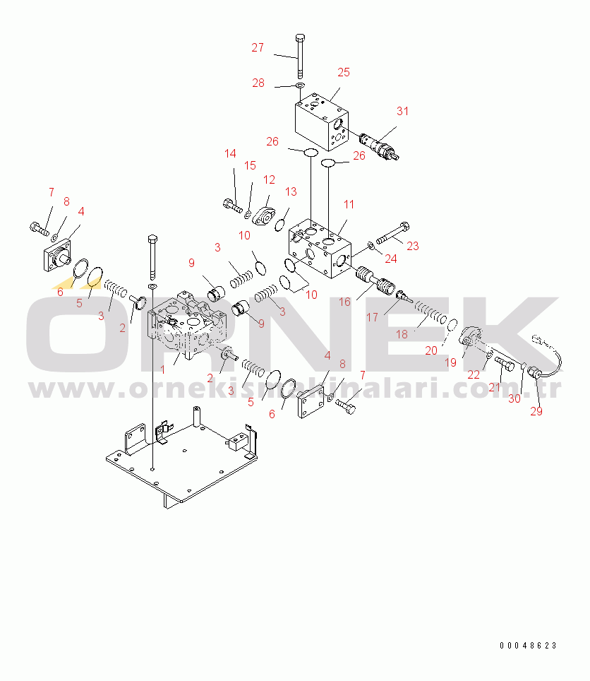 Komatsu WD600-6 S/N 55001-55003 TORQUE CONVERTER AND TRANSMISSION (DIVERTER VALVE)(#55001-)