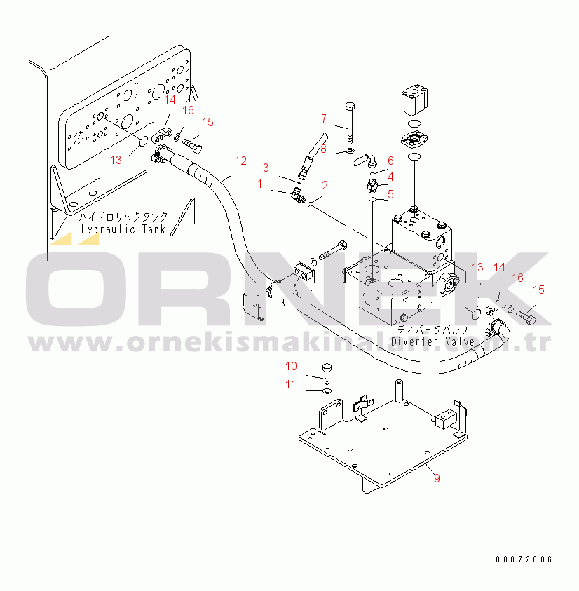 Komatsu WD600-6 S/N 55001-55003 TORQUE CONVERTER AND TRANSMISSION (DRAIN LINE)(#55001-)