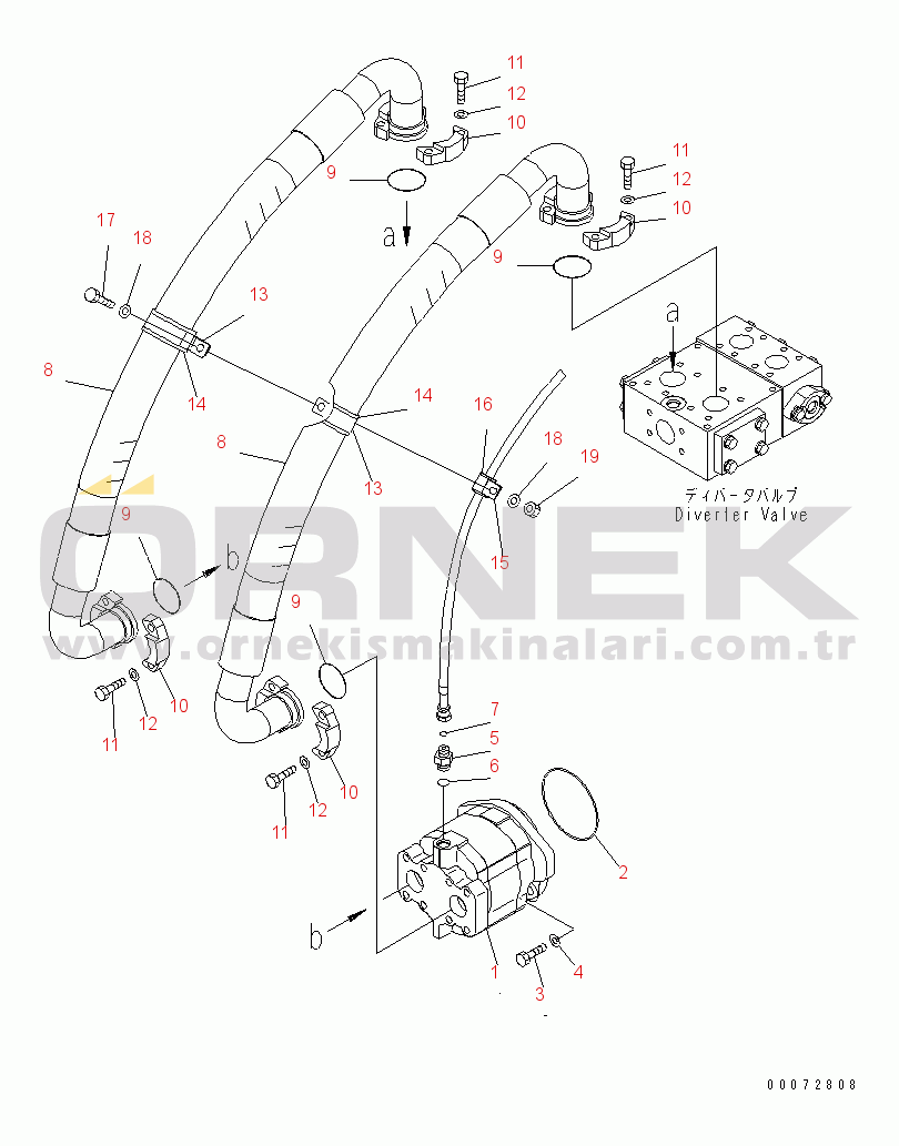 Komatsu WD600-6 S/N 55001-55003 TORQUE CONVERTER AND TRANSMISSION (PUMP AND PUMP PIPING)(#55001-)