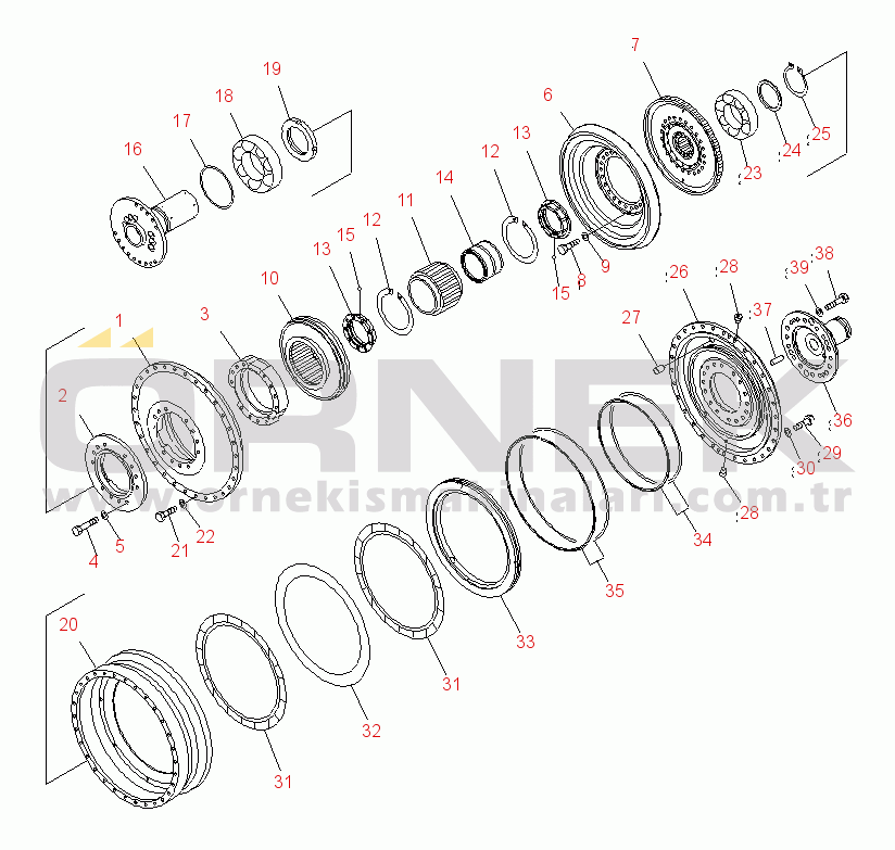 Komatsu WD600-6 S/N 55001-55003 TORQUE CONVERTER (BARE AND INPUT SHAFT)(#55001-)