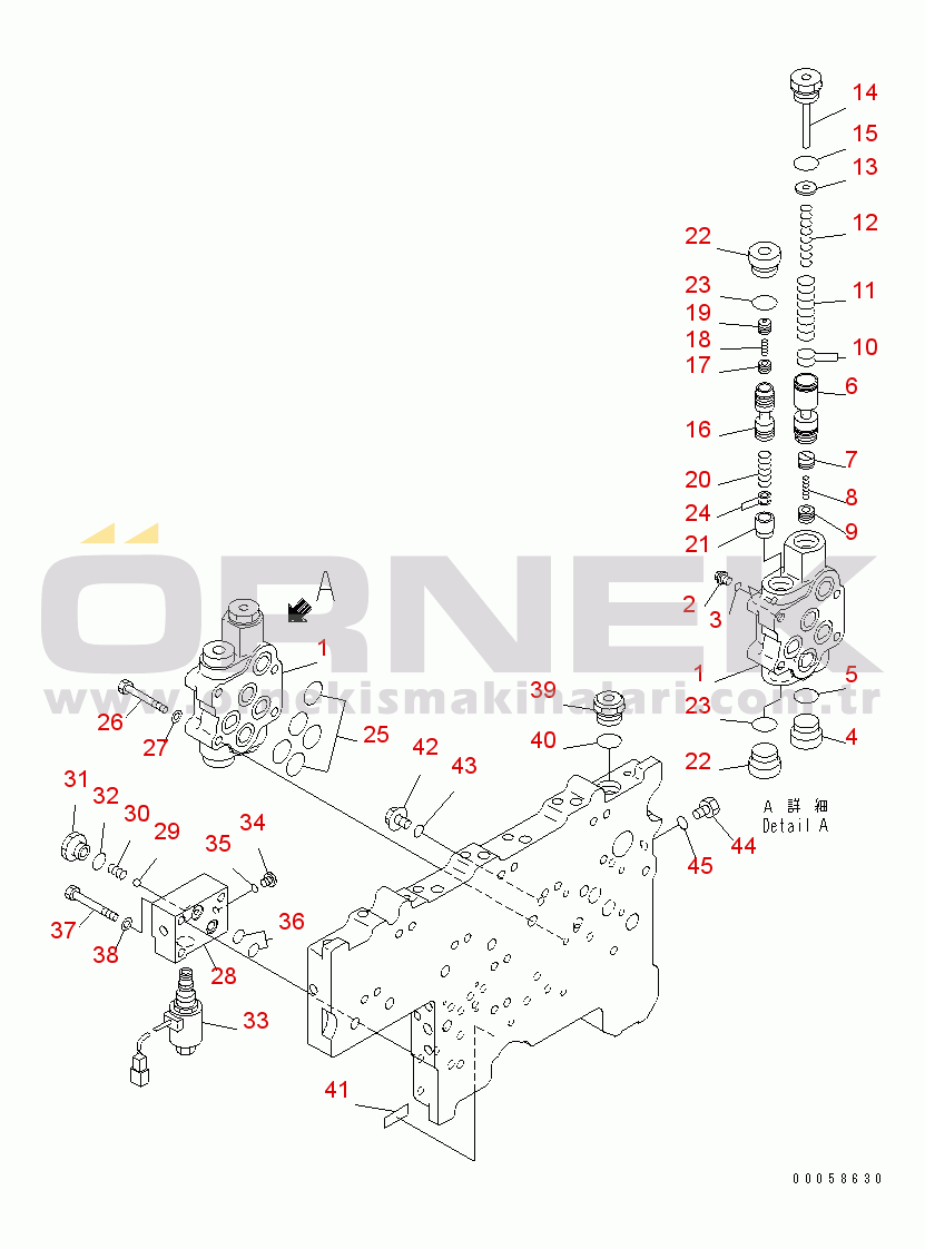 Komatsu WD600-6 S/N 55001-55003 TRANSMISSION (MODULATION VALVE) (3/4)(#55001-)