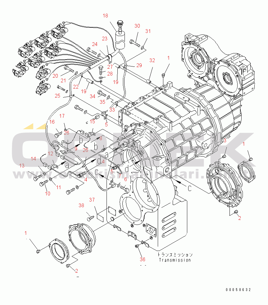 Komatsu WD600-6 S/N 55001-55003 TRANSMISSION (ACCESSORY)(#55001-)