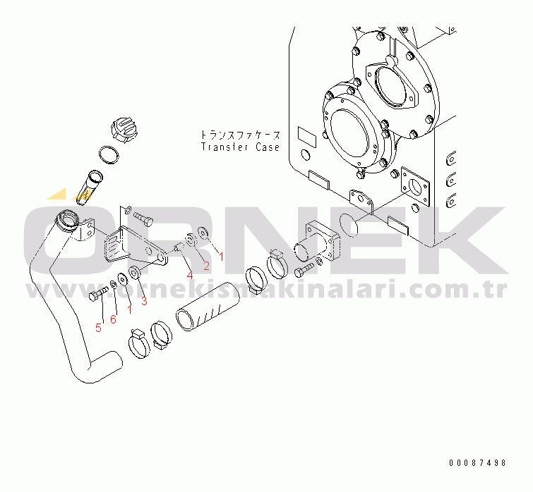 Komatsu WD600-6 S/N 55001-55003 TRANSMISSION OIL FILLER (1/2)(#55001-)