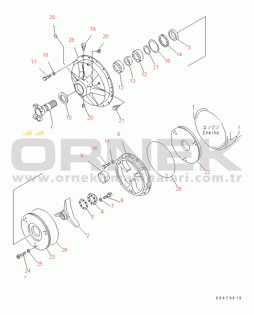 Komatsu WD900-3 S/N 50001-UP ENGINE (DAMPER)(#50042-)