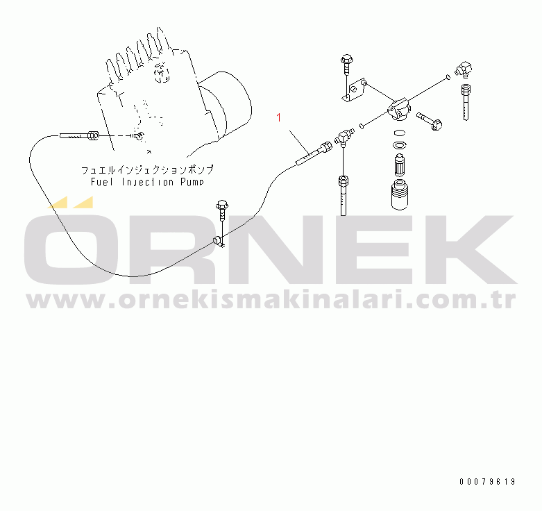 Komatsu WD900-3 S/N 50001-UP ENGINE (FUEL PIPING)(#50042-)