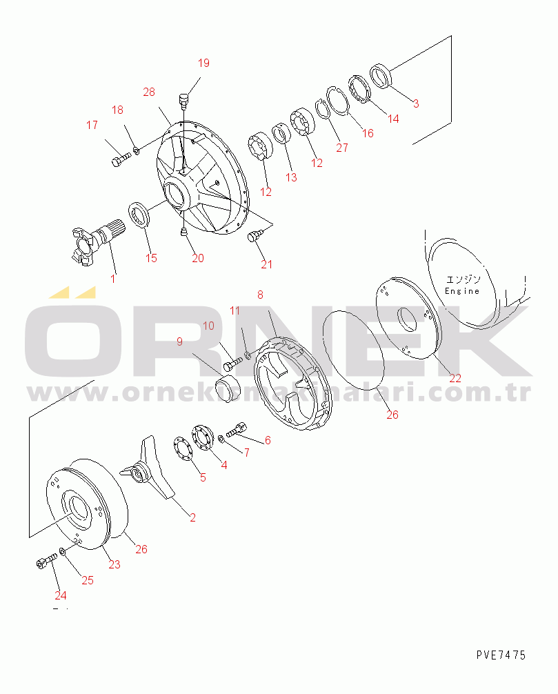 Komatsu WD900-3 S/N 50001-UP DAMPER(#50001-50041)
