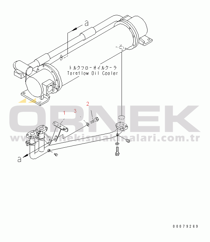 Komatsu WD900-3 S/N 50001-UP RADIATOR (OIL COOLER PIPING¤ 4/4)(#50042-)