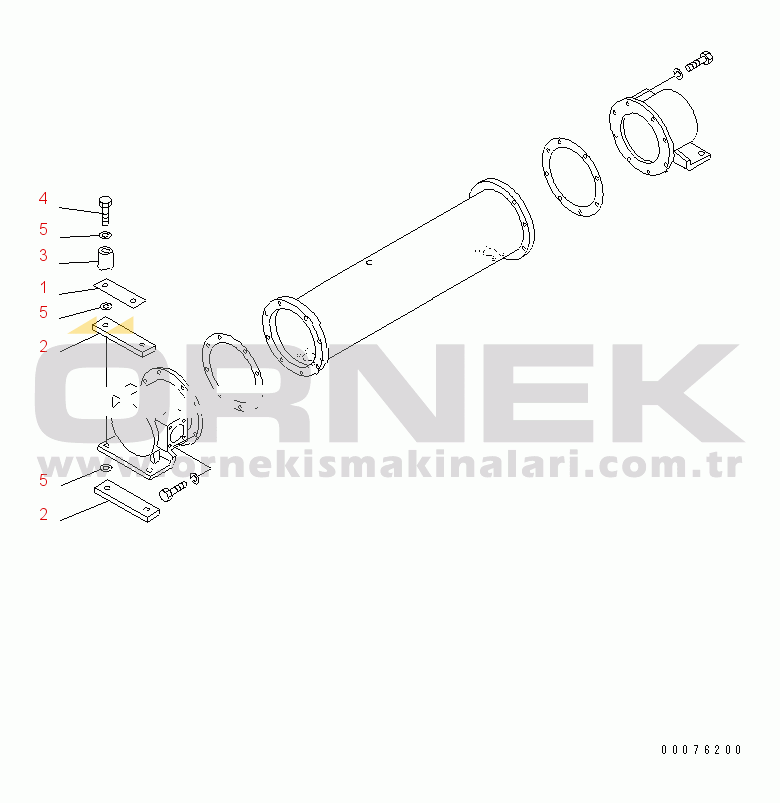 Komatsu WD900-3 S/N 50001-UP RADIATOR (OIL COOLER MOUNTING PARTS)(#50042-)