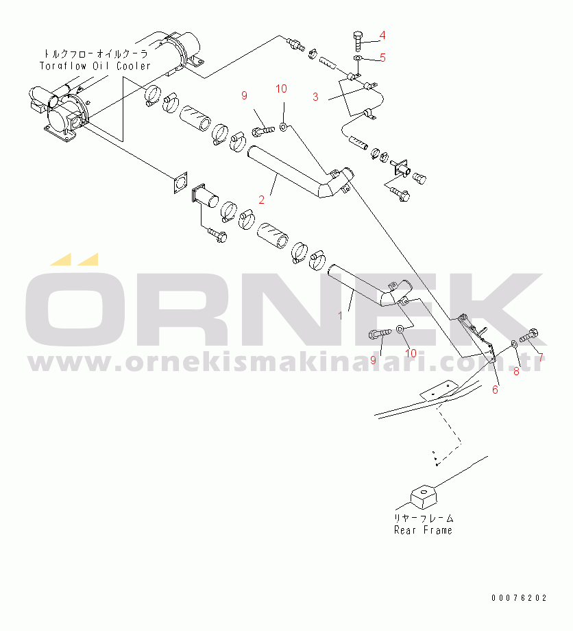 Komatsu WD900-3 S/N 50001-UP COOLING LINE (OIL COOLER PIPING)(#50042-)
