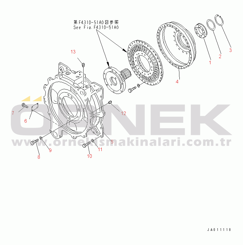 Komatsu WD900-3 S/N 50001-UP TORQUE CONVERTER CASE