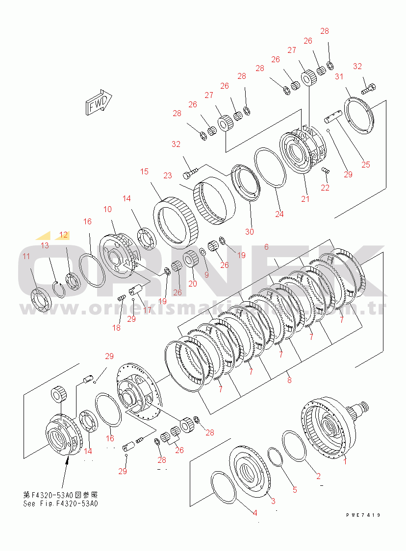 Komatsu WD900-3 S/N 50001-UP TRANSMISSION BARE (2/3)(#50001-(105254))
