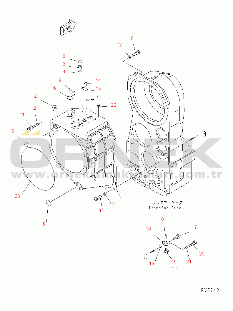 Komatsu WD900-3 S/N 50001-UP TRANSMISSION CASE